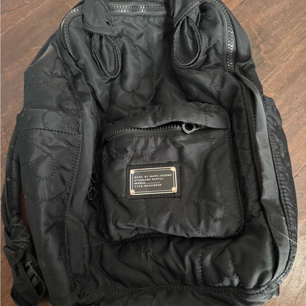 Marc by Marc Jacobs Black Quilted Nylon Backpack - Picture 4 of 6